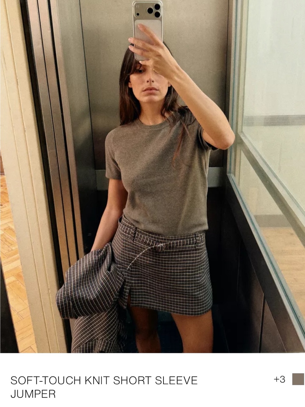 Zara Crewneck Soft-Touch Short Sleeve Top